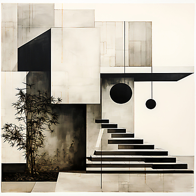 JPG 식물 편집이미지 디자인 출입구 사람없음 건물 계단 검은색 공간 빈티지 원형 디지털합성 질감 그런지 아이보리 편집실사 도형 건축물 컬러 컨셉 CG 파일형식