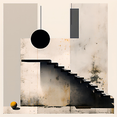 JPG 편집이미지 디자인 출입구 사람없음 계단 검은색 공간 빈티지 원형 디지털합성 질감 그런지 아이보리 편집실사 도형 컬러 컨셉 CG 파일형식