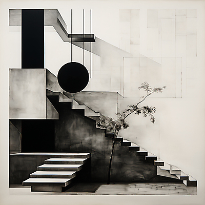 JPG 식물 편집이미지 디자인 출입구 사람없음 계단 검은색 공간 회색 빈티지 원형 디지털합성 질감 그런지 편집실사 도형 컬러 컨셉 CG 파일형식