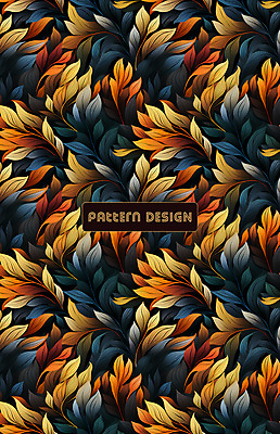 PSD 편집이미지 잎 패턴 나뭇잎 사람없음 파란색 컬러풀 주황색 패턴백그라운드 이미지편집 식물 컬러 백그라운드 무늬 파일형식