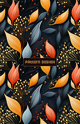 PSD 편집이미지 열매 잎 패턴 나뭇잎 사람없음 파란색 컬러풀 주황색 패턴백그라운드 이미지편집 식물 컬러 백그라운드 무늬 파일형식