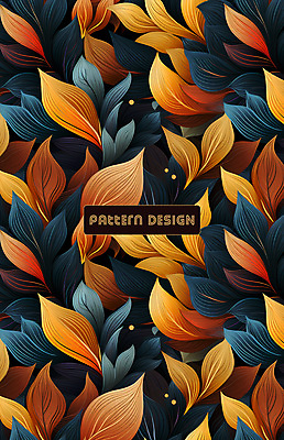PSD 편집이미지 잎 패턴 나뭇잎 사람없음 파란색 컬러풀 주황색 패턴백그라운드 이미지편집 식물 컬러 백그라운드 무늬 파일형식