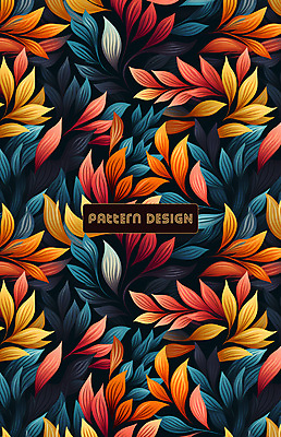 PSD 편집이미지 잎 패턴 나뭇잎 사람없음 파란색 컬러풀 주황색 패턴백그라운드 이미지편집 식물 컬러 백그라운드 무늬 파일형식