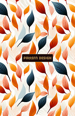 PSD 편집이미지 잎 패턴 나뭇잎 사람없음 파란색 컬러풀 주황색 패턴백그라운드 이미지편집 식물 컬러 백그라운드 무늬 파일형식