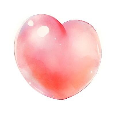 JPG 분홍색 일러스트 수채화 사랑 사람없음 하트 비눗방울 오브젝트 광택 버블 국내일러스트 AI일러스트 AI콘텐츠 모양 감정 컬러 파일형식
