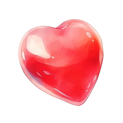 JPG 일러스트 수채화 사랑 사람없음 빨간색 하트 비눗방울 오브젝트 광택 버블 국내일러스트 AI일러스트 AI콘텐츠 모양 감정 컬러 파일형식
