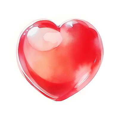 JPG 일러스트 수채화 사랑 사람없음 빨간색 하트 비눗방울 오브젝트 광택 버블 국내일러스트 AI일러스트 AI콘텐츠 모양 감정 컬러 파일형식