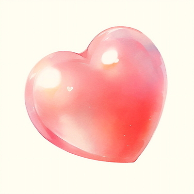 JPG 일러스트 수채화 사랑 사람없음 빨간색 하트 비눗방울 오브젝트 광택 버블 국내일러스트 AI일러스트 AI콘텐츠 모양 감정 컬러 파일형식