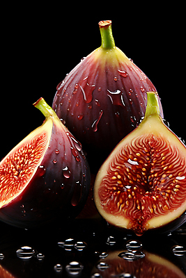 JPG 편집이미지 과일 단면 사람없음 물방울 수분 무화과 편집실사 AI포토 AI콘텐츠 CG 파일형식