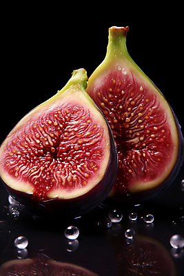 JPG 편집이미지 과일 단면 사람없음 물방울 수분 무화과 편집실사 AI포토 AI콘텐츠 CG 파일형식