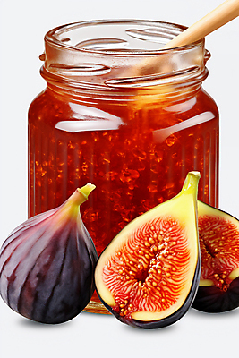 JPG 편집이미지 과일 단면 유리병 사람없음 나무숟가락 무화과 과일잼 무화과잼 편집실사 AI포토 AI콘텐츠 병_용기 숟가락 잼 CG 파일형식