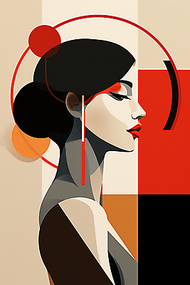 JPG 문양 여자 백그라운드 일러스트 추상 한명 상반신 성인 눈감음 원형 우아함 기하학 성인여자한명만 국내일러스트 AI일러스트 AI콘텐츠 도형 1 컨셉 무늬 모션 사람 여자한명만 성인여자만 파일형식