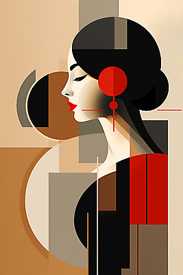 JPG 문양 여자 백그라운드 일러스트 추상 한명 상반신 성인 눈감음 원형 우아함 기하학 성인여자한명만 국내일러스트 AI일러스트 AI콘텐츠 도형 1 컨셉 무늬 모션 사람 여자한명만 성인여자만 파일형식