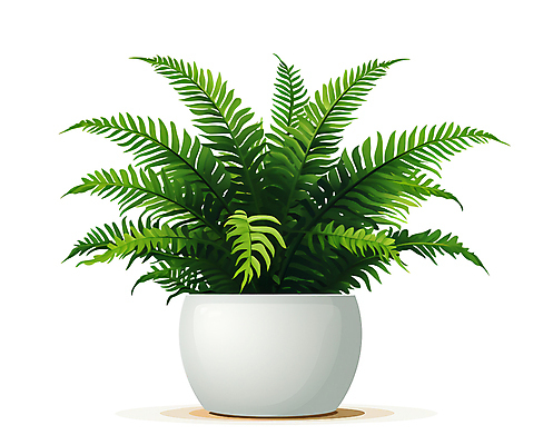 PSD 화분 잎 일러스트 사람없음 초록색 오브젝트 원예 보스턴고사리 국내일러스트 식물 컬러 취미 파일형식