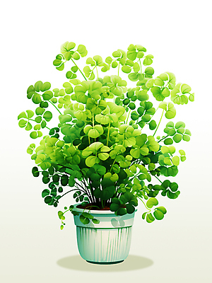 PSD 화분 잎 일러스트 사람없음 초록색 오브젝트 원예 봉작고사리 국내일러스트 식물 컬러 취미 파일형식