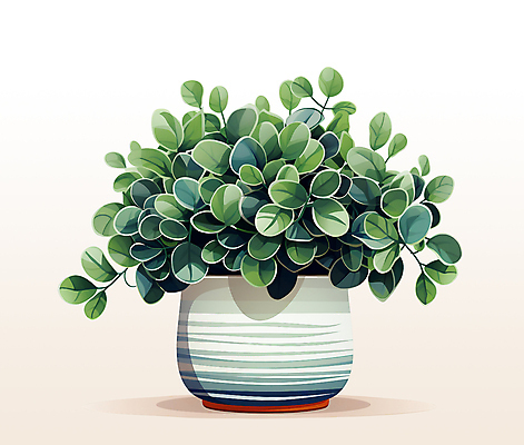 PSD 화분 잎 일러스트 사람없음 초록색 오브젝트 원예 홀리아페페 국내일러스트 식물 컬러 취미 파일형식