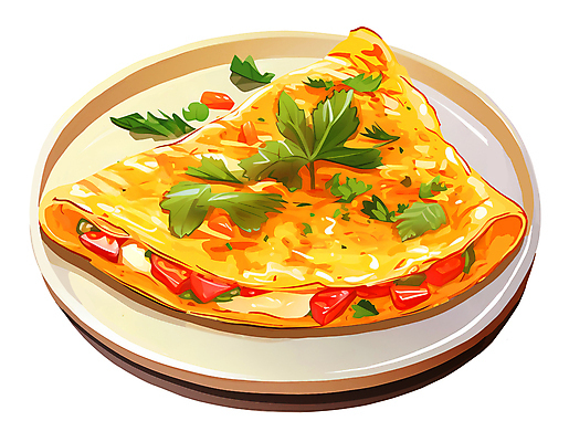 JPG 접시 토마토 일러스트 치즈 사람없음 노란색 허브 브런치 케사디야 국내일러스트 AI일러스트 AI콘텐츠 식물 식기 음식 컬러 채소 유제품 식사 파일형식