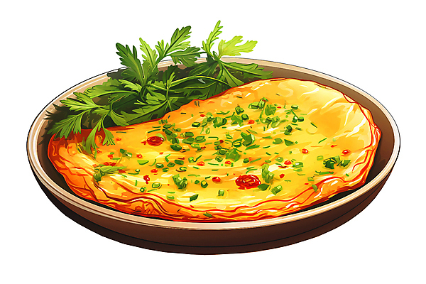 JPG 그릇 일러스트 파슬리 사람없음 계란 허브 브런치 오믈렛 파슬리가루 국내일러스트 AI일러스트 AI콘텐츠 식물 식기 채소 알 식사 계란요리 가루 파일형식