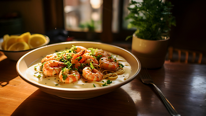 JPG 편집이미지 그릇 접시 화분 포크 새우 파스타 서양음식 파슬리 사람없음 파슬리가루 편집실사 AI포토 AI콘텐츠 식기 음식 채소 갑각류 가루 CG 파일형식