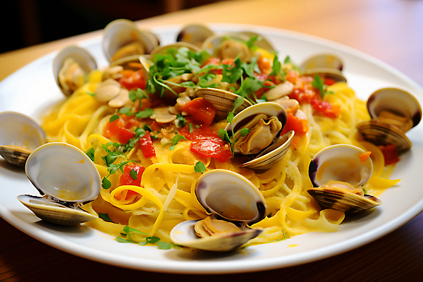 JPG 편집이미지 접시 조개 파스타 서양음식 파슬리 사람없음 봉골레 봉골레파스타 파슬리가루 편집실사 AI포토 AI콘텐츠 식기 음식 채소 어패류 가루 CG 파일형식