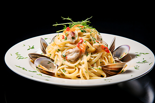 JPG 편집이미지 접시 조개 파스타 서양음식 사람없음 허브 봉골레 봉골레파스타 편집실사 AI포토 AI콘텐츠 식물 식기 음식 어패류 CG 파일형식