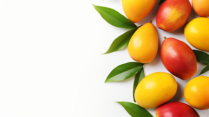 JPG 편집이미지 잎 사람없음 하이앵글 노란색 디지털합성 열대과일 망고 카피스페이스 애플망고 편집실사 AI포토 AI콘텐츠 식물 뷰포인트 컬러 과일 공백 CG 파일형식