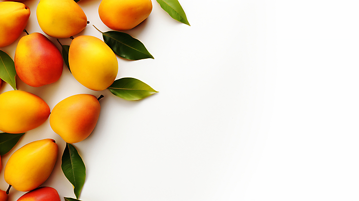 JPG 편집이미지 잎 사람없음 하이앵글 노란색 디지털합성 열대과일 망고 카피스페이스 애플망고 편집실사 AI포토 AI콘텐츠 식물 뷰포인트 컬러 과일 공백 CG 파일형식