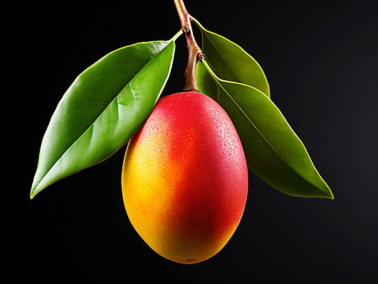 JPG 편집이미지 잎 사람없음 나뭇가지 디지털합성 열대과일 망고 애플망고 편집실사 AI포토 AI콘텐츠 나무 식물 과일 CG 파일형식