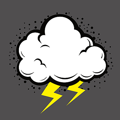구름 말풍선 일러스트 프레임 사람없음 회색 번개 만화 팝아트 카툰스타일 카피스페이스 국내일러스트 AI파일 자연요소 컬러 날씨 공백 그림 파일형식 벡터