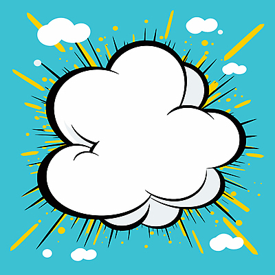 구름 하늘색 말풍선 일러스트 프레임 사람없음 만화 팝아트 카툰스타일 카피스페이스 국내일러스트 AI파일 자연요소 파란색 공백 그림 파일형식 벡터