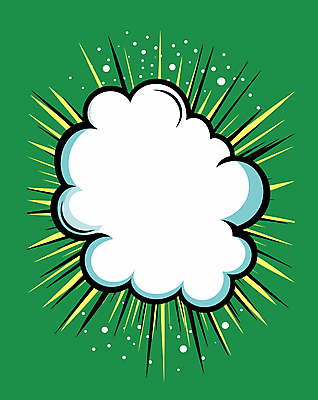 구름 말풍선 일러스트 프레임 사람없음 초록색 만화 팝아트 카툰스타일 카피스페이스 국내일러스트 AI파일 자연요소 컬러 공백 그림 파일형식 벡터