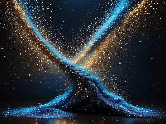 PSD 편집이미지 백그라운드 프레임 사람없음 파란색 반짝임 금색 화려 가루 디지털합성 더스트파티클 편집소스 흩날리기 이미지편집 컬러 컨셉 모션 파일형식