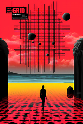 전신 PSD 편집이미지 실루엣 포스터 길 바다 추상 한명 사람 빨간색 공간 원형 디지털합성 격자 이미지편집 도형 1 컬러 무늬 촬영기법 파일형식