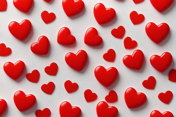 JPG 편집이미지 백그라운드 사랑 사람없음 빨간색 흰색 하트백그라운드 하트모형 편집실사 AI포토 AI콘텐츠 감정 컬러 모형 하트 CG 파일형식