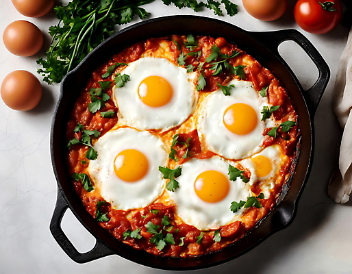 JPG 편집이미지 음식 토마토 사람없음 하이앵글 계란 프라이팬 고수 계란요리 에그인헬 편집실사 AI포토 AI콘텐츠 뷰포인트 채소 주방용품 요리 알 향신료 CG 파일형식