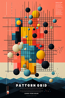 PSD 편집이미지 디자인 백그라운드 패턴 추상 사람없음 컬러풀 원형 디지털합성 격자 기하학 이미지편집 도형 컬러 무늬 파일형식