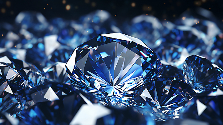 JPG 편집이미지 사람없음 파란색 빛 반짝임 보석 디지털합성 다이아몬드 편집실사 AI포토 AI콘텐츠 컬러 모션 광석 CG 파일형식