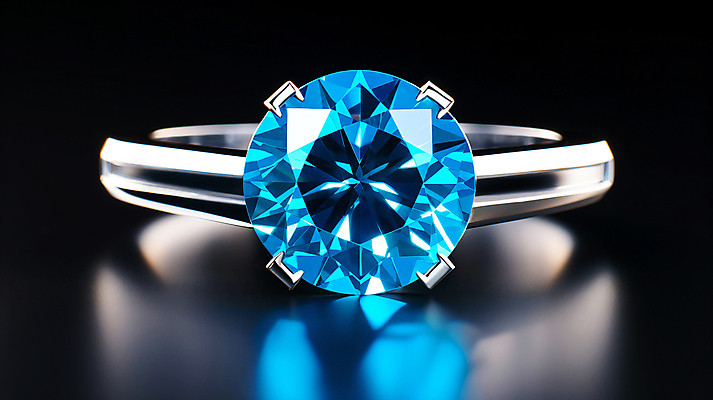 JPG 편집이미지 하늘색 사람없음 빛 반짝임 반사 반지 보석 디지털합성 다이아몬드 다이아몬드반지 편집실사 AI포토 AI콘텐츠 장신구 모션 파란색 광석 CG 파일형식