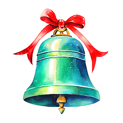JPG 리본 크리스마스 겨울 일러스트 수채화 사람없음 오브젝트 청록색 징글벨 크리스마스종 국내일러스트 AI일러스트 AI콘텐츠 계절 기념일 컬러 종 파일형식