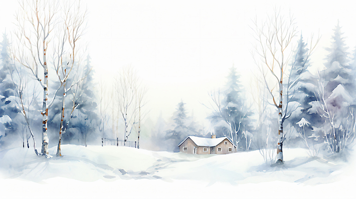 JPG 나무 백그라운드 겨울 일러스트 자연 하늘 주택 풍경 사람없음 설원 흰색 눈 눈내림 국내일러스트 AI일러스트 AI콘텐츠 자연요소 식물 계절 컬러 날씨 눈_날씨 건물 생태계 파일형식