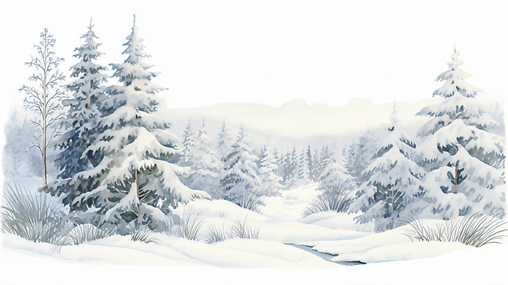 JPG 나무 백그라운드 겨울 일러스트 자연 하늘 풍경 사람없음 설원 흰색 눈 눈내림 국내일러스트 AI일러스트 AI콘텐츠 자연요소 식물 계절 컬러 날씨 눈_날씨 생태계 파일형식