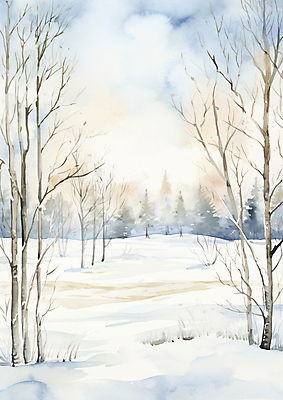 JPG 나무 구름 백그라운드 겨울 일러스트 자연 하늘 풍경 사람없음 설원 흰색 눈 눈내림 국내일러스트 AI일러스트 AI콘텐츠 자연요소 식물 계절 컬러 날씨 눈_날씨 생태계 파일형식