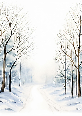 JPG 나무 백그라운드 겨울 일러스트 자연 하늘 풍경 사람없음 설원 흰색 눈 눈내림 국내일러스트 AI일러스트 AI콘텐츠 자연요소 식물 계절 컬러 날씨 눈_날씨 생태계 파일형식