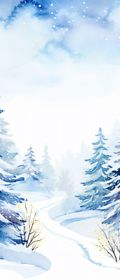 JPG 나무 구름 백그라운드 겨울 일러스트 자연 하늘 풍경 사람없음 설원 흰색 눈 눈내림 국내일러스트 AI일러스트 AI콘텐츠 자연요소 식물 계절 컬러 날씨 눈_날씨 생태계 파일형식