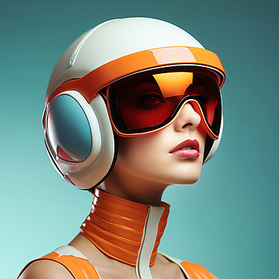 JPG 편집이미지 여자 미래 고글 무표정 한명 상반신 성인 주황색 헬멧 디지털합성 청록색 착용 의료성형뷰티 성인여자한명만 편집실사 AI인물포토 AI콘텐츠 1 감정 컬러 컨셉 표정 사람 보호장비 CG 여자한명만 성인여자만 파일형식 AI포토
