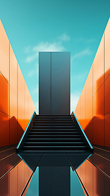 JPG 구름 편집이미지 건축물 디자인 하늘 추상 사람없음 그래픽 반사 계단 주황색 공간 디지털합성 심플 비어있는 이미지편집 편집실사 AI포토 AI콘텐츠 자연요소 건축 컬러 무늬 CG 파일형식