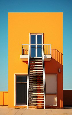 JPG 편집이미지 디자인 백그라운드 추상 사람없음 건물 노란색 문 계단 디지털합성 파스텔톤 미니멀 편집실사 AI포토 AI콘텐츠 건축물 컬러 무늬 CG 파일형식