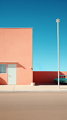 JPG 편집이미지 디자인 백그라운드 창문 자동차 하늘 추상 사람없음 건물 문 디지털합성 파스텔톤 미니멀 편집실사 AI포토 AI콘텐츠 건축물 육상교통 컬러 무늬 CG 파일형식