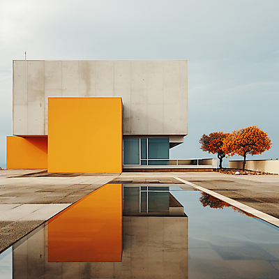 JPG 나무 편집이미지 디자인 백그라운드 하늘 추상 사람없음 건물 반사 문 디지털합성 파스텔톤 미니멀 편집실사 AI포토 AI콘텐츠 식물 건축물 컬러 무늬 CG 파일형식