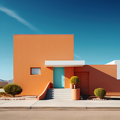 JPG 편집이미지 디자인 화분 백그라운드 창문 하늘 추상 사람없음 건물 문 계단 디지털합성 파스텔톤 미니멀 편집실사 AI포토 AI콘텐츠 건축물 컬러 무늬 CG 파일형식